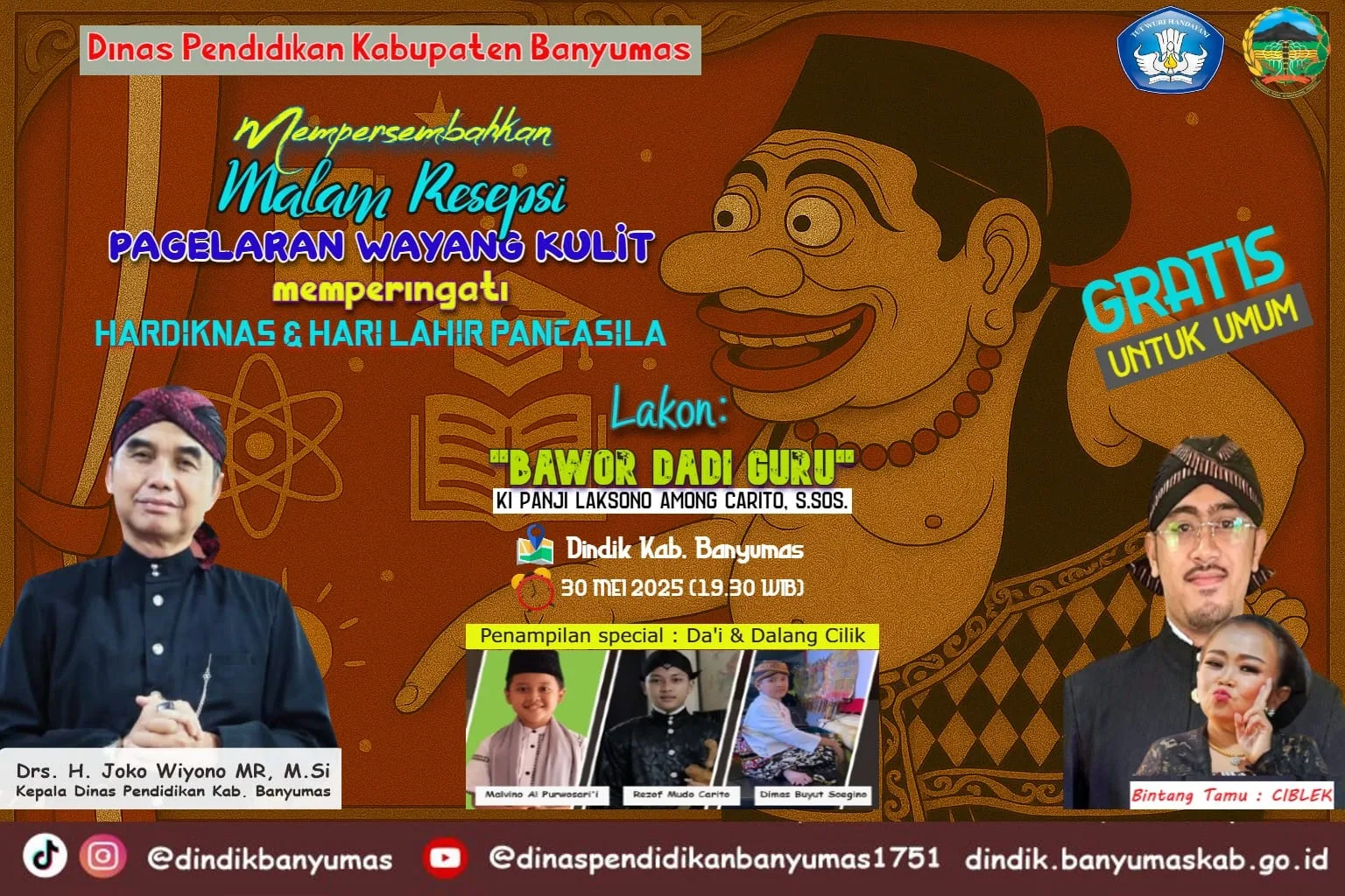 IMG 20250527 WA0000 Jangan Lewatkan! Wayang ‘Bawor Dadi Guru’ Bakal Guncang Banyumas, Cek Tanggalnya