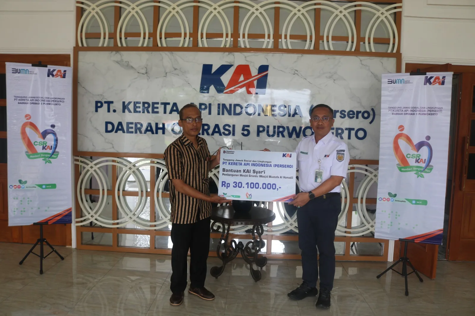 img 20250715 wa0013 Peduli Rumah Ibadah, KAI Daop 5 Purwokerto Kucurkan Bantuan Pembangunan Masjid Sirandu