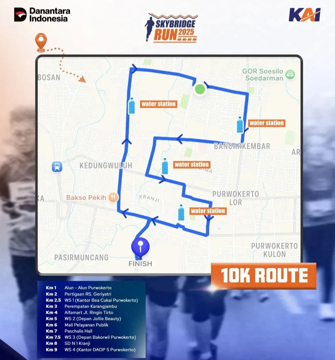 img 20250920 wa0020 1 Cek Rute Skybridge Race Run HUT ke-80 KAI di Purwokerto
