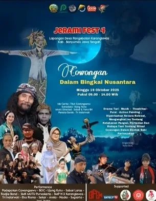 jerami fest Minggu 19 Oktober 2025, Ada Pertunjukan Seni Lintas Generasi di Karanglewas Banyumas