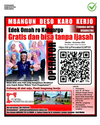 kebumen Ada Info Lowongan Kerja dari Kebumen, Cek Selengkapnya