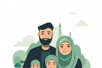 ILustrasi Keluarga Musmlim