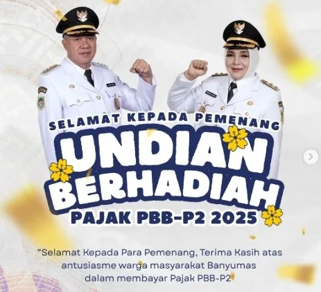 pajak Bapenda Banyumas Umumkan Pemenang Undian Berhadiah Pajak PBB-P2 2025, Ini Nama-namanya