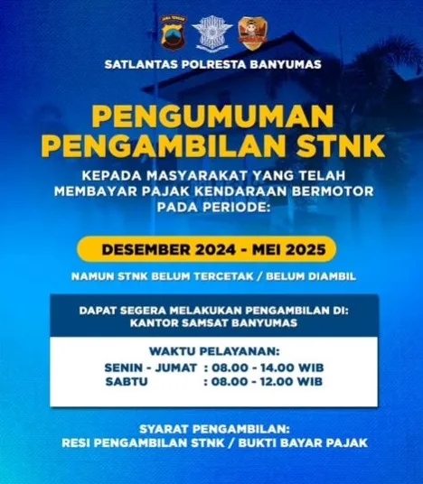 stnk Penting! Berikut Info Pengambilan STNK di Samsat Banyumas