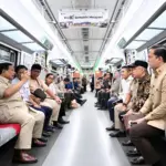 59371000001102 Tinjau Layanan Transportasi Publik, Presiden Prabowo Naik KRL di Stasiun Manggarai