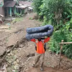 Tanah Bergerak di Desa Maribaya Kecamatan Karanganyar, Purbalingga. (Foto :Dok BPBD Purbalingga)