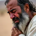 Abu Bakar menangis dan gemetar saat dunia ditinggalkan. (Ilustrasi gambar Meta AI)