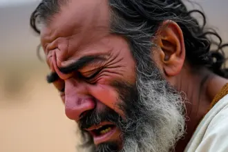 Abu Bakar menangis dan gemetar saat dunia ditinggalkan. (Ilustrasi gambar Meta AI)