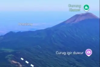 Layar tangkap video isu tambang di Gunung Slamet.