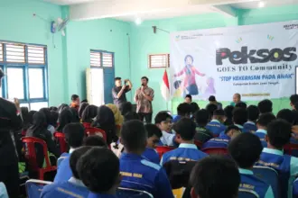 Suasana kegiatan Al Wasath "Peksos Goes To Community" di SMK Muhammadiyah 2 Plompong Sirampog, Brebes, pada 13 Desember 2025.
