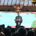 Bupati Fahmi Muhammad Hanif menghadiri perayaan Natal Bersama Badan Kerjasama Antar Gereja (BKSAG) Purbalingga di Pendopo Dipokusumo, Jum'at (26/12/2025) malam. (Foto: Prokopim Setda Purbalingga)