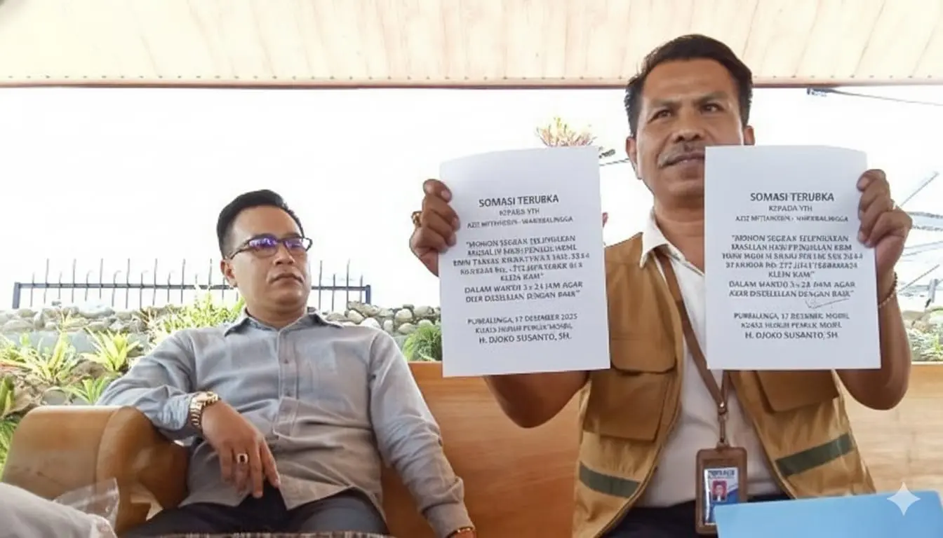 Ketua DPRD Purbalingga Ir Bambang Irawan Somasi Aziz Miftahudin  