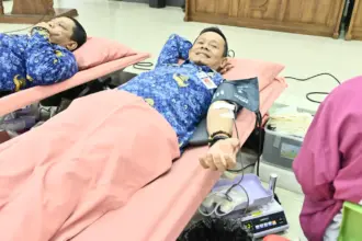 Donor darah PGRI Banjarnegara