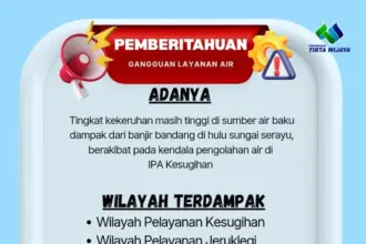 gangguan air bersih banjir bandang sungai serayu