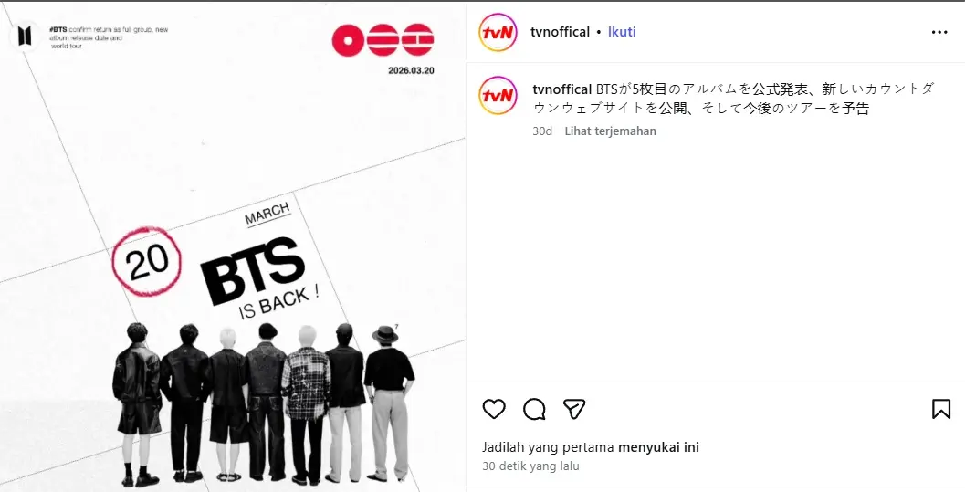 Harga Tiket Konser BTS 2026