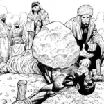 Ilustrasi penyiksaan Bilal di padang pasir. (Sumber gambar hasanjufri.com)