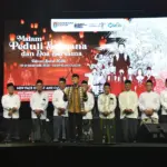 Suasana malam pergantian tahun di Alun-alun Cilacap, Rabu (31/12/2025) malam, diisi dengan doa bersama dan penggalangan dana korban bencana. (Foto: Dinkominfo Cilacap)