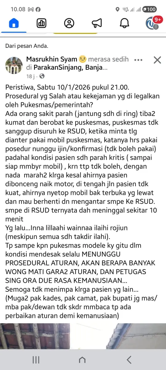 pasien jantung di banyumas meninggal