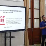 Bupati Cilacap Syamsul Auliya Rachman memberikan sambutan rakor KDMP di Cilacap. (Diskominfo Cilacap).