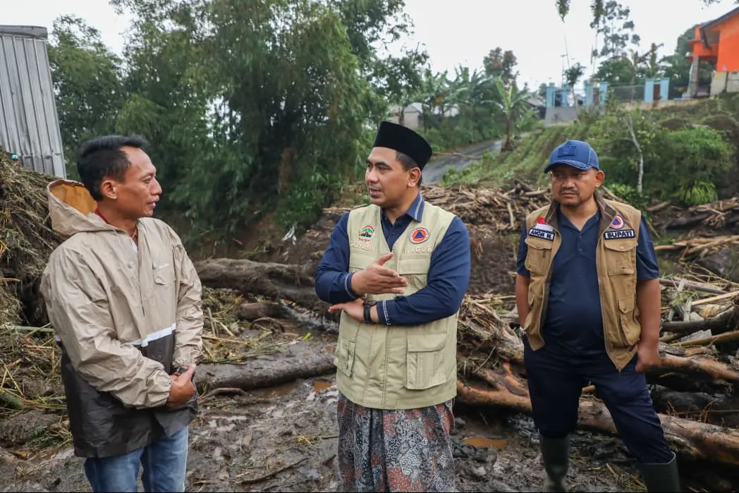 Wagub tinjau banjir di Lereng gunung Slamet