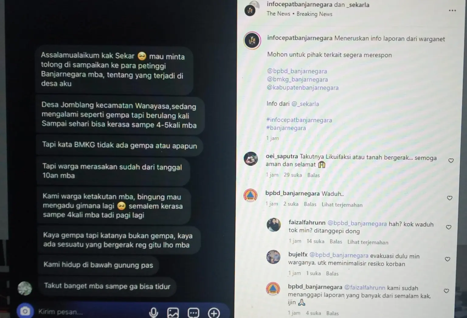 Gempa desa bantar banjarnegara