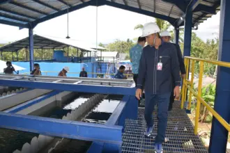 Perusahaan Umum Daerah Air Minum (Perumdam) Tirta Wijaya resmi mengoperasikan Instalasi Pengolahan Air (IPA) Maos dengan tambahan kapasitas 100 liter per detik (lps) pada Kamis (5/2/2026). (Foto: Diskominfo Cilacap)