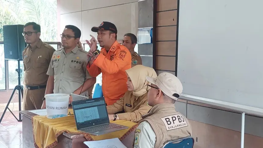 Pengundian huntara korban longsor Pandanarum