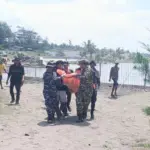 Evakuasi orang tenggelam di muara kaliratu kebumen
