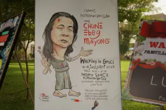 Pameran Lukisan Walking in Grace Karya Chune Ebeg Mayong