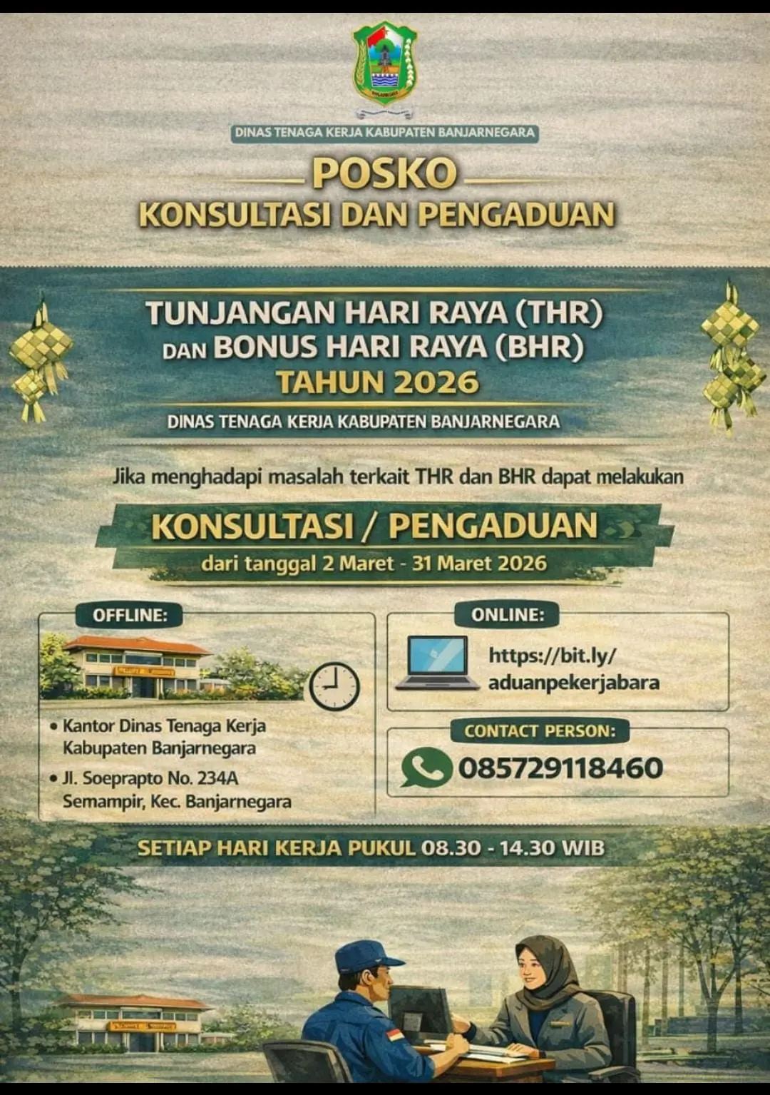 Posko pengaduan thr 2026 banjarnegara