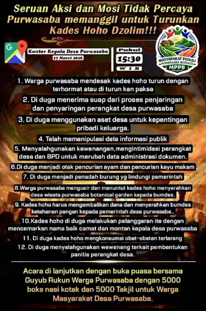 Poster tuntutan hoho alkaf mundur