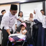 Wagub saat bersilaturahmi dengan difabel dan penyakit langka