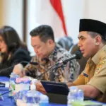 Wagub saat menerima kunjungan anggota DPR RI terkait kasus campak