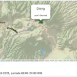 Tangkapan layar status Gunung Api Dieng, Minggu (12/4/2026).