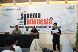 Sejumlah pelajar di Banyumas Raya kegiatan pelatihan pendampingan produksi sekaligus diskusi film. (Faiz Ardani).