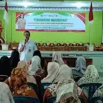 Suasana kegiatan Edukasi kesehatan tentang MP-ASI dan Pencegahan Stunting, dalam rangkaian HUT RSUD Banyumas ke-101 di Desa Kejawab, Kecamatan Banyumas, Kamis (23/04/2026).