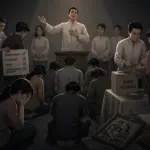 Ilustrasi tentang sekte sesat yang melakukan penipuan dan penistaan.