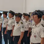 Jajaran petugas Lapas Terbuka Nusakambangan ikrar zero halinar. (Lapas Terbuka).