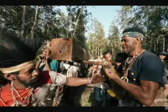 Tangkapan layar film dokumenter pesta babi yang rencananya akan di putar dalam nobar komunitas Godong Gedang Banjarnegara.