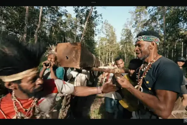 Tangkapan layar film dokumenter pesta babi yang rencananya akan di putar dalam nobar komunitas Godong Gedang Banjarnegara.