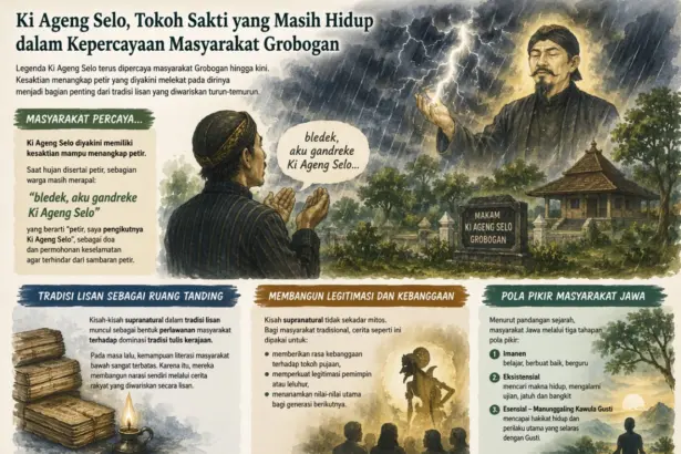 Ilustrasi Ki Ageng Selo yang dipercaya masyarakat kabupaten Grobogan. (Foto: AI)