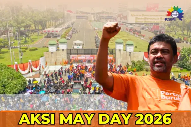 Liflet ajakan aksi serentak buruh pekerja metal Indonesia di May Day 2026. (Foto: FSPMI)