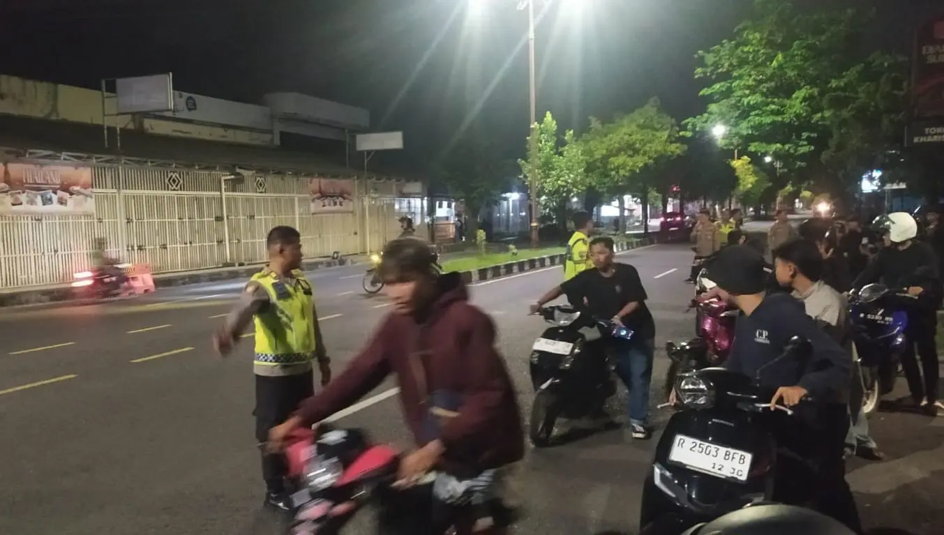 Sejumlah motor diaman polisi diduga balap liar di wilayah Cilacap Utara. (Polsek Cilacap Utara).