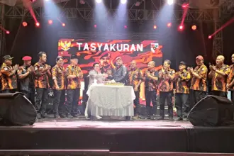 MPC Pemuda Pancasila Cilacap gelar tasyakuran pelantikan ketua dihadiri Plt Bupati Cilacap dan sejumlah ketua PP di Jateng. (Faiz Ardani).