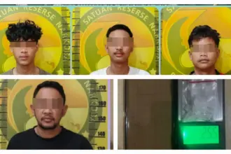 Polresta Cilacap amankan pelaku dan barang bukti narkoba. (Polresta Cilacap).