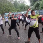 Penari bima saat menjalani latihan jelang kirab budaya