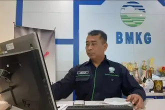 Ketua Tim Kerja Pelayanan Data dan Diseminasi Informasi BMKG Cilacap, Teguh Wardoyo. (Dok).