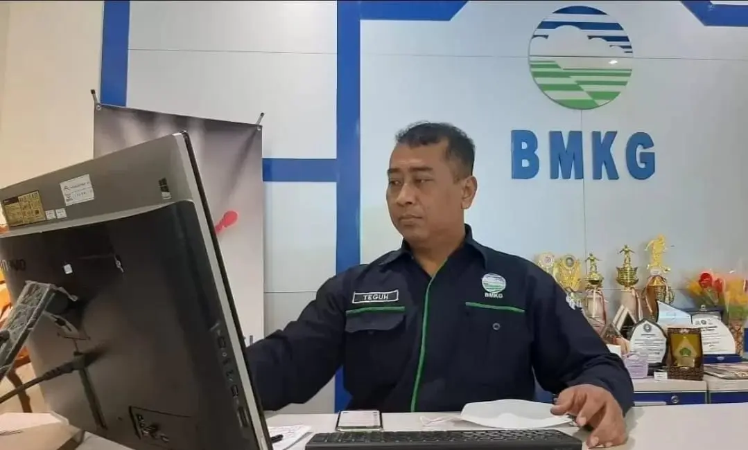 Ketua Tim Kerja Pelayanan Data dan Diseminasi Informasi BMKG Cilacap, Teguh Wardoyo. (Dok).