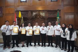 Audiensi antara Kanwil Kemenkum Jawa Tengah dengan Pemerintah Kabupaten Banyumas. (Kemenkum Jateng).
