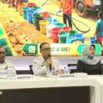 Kepala Pelaksana BPBD Cilacap Taryo saat rapat koordinasi hadapi kemarau. (Dok).